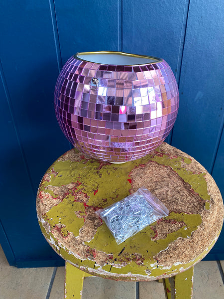 Mirrored Disco Ball Planter